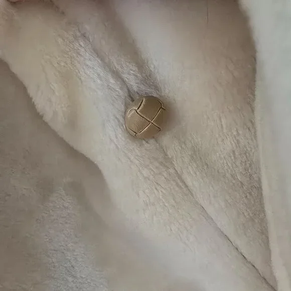 VTG Weathervane Women Suede Leather Coat Med Hood Fleece Lining Western Cowgirl - Picture 10 of 12